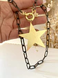 Collar Maxi Estrella Lijada eslabones grafito - Miniatura 3