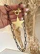Collar Maxi Estrella Lijada eslabones grafito - Miniatura 4