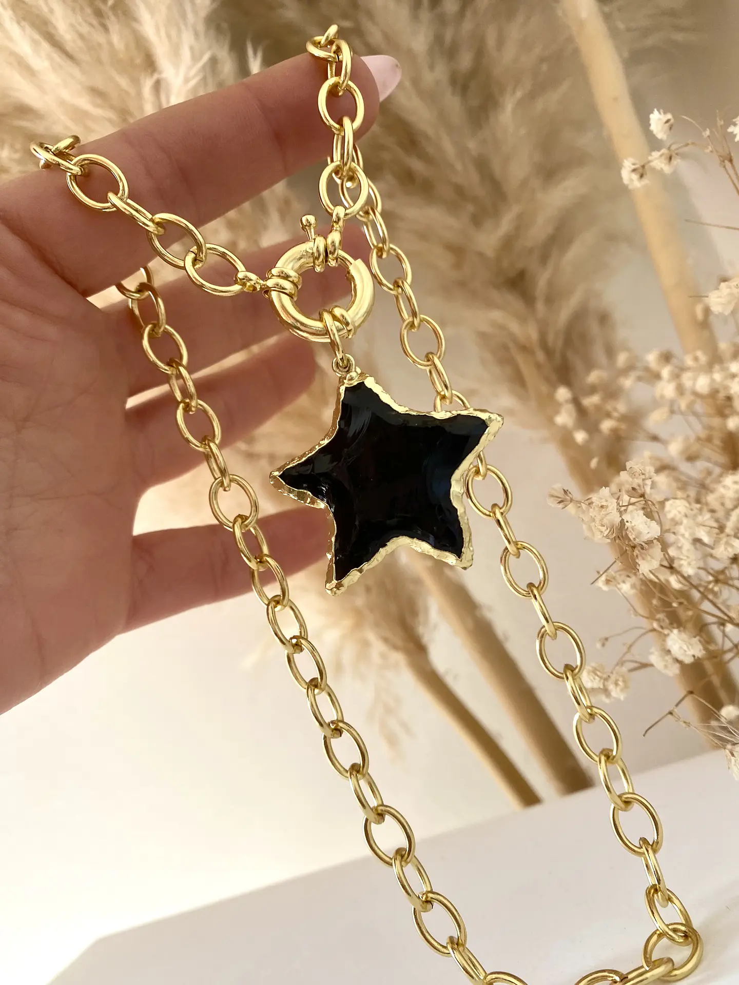 Collar Maxi  Estrella Obsidiana Black 1