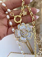 Collar maxi Camelia Nácar  Perlas de río Gold - Miniatura 1