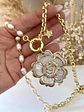 Collar maxi Camelia Nácar  Perlas de río Gold - Miniatura 4