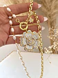 Collar maxi Camelia Nácar  Perlas de río Gold - Miniatura 5