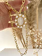 Collar Medallón Virgen Nácar Perlas y Circones gold  - Miniatura 4