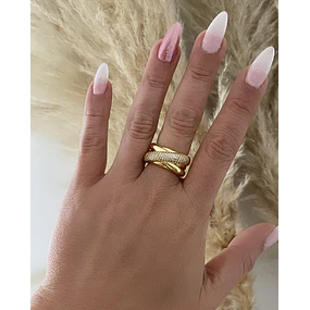 Anillo Entrelazado Catania Gold