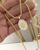 Collar Medalla Nácar Jesús Gold - Miniatura 1
