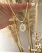 Collar Medalla Nácar Jesús Gold - Miniatura 4