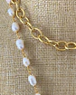 Collar XL Maxi Cruz Cristal Perlas Broche Candado - Miniatura 3