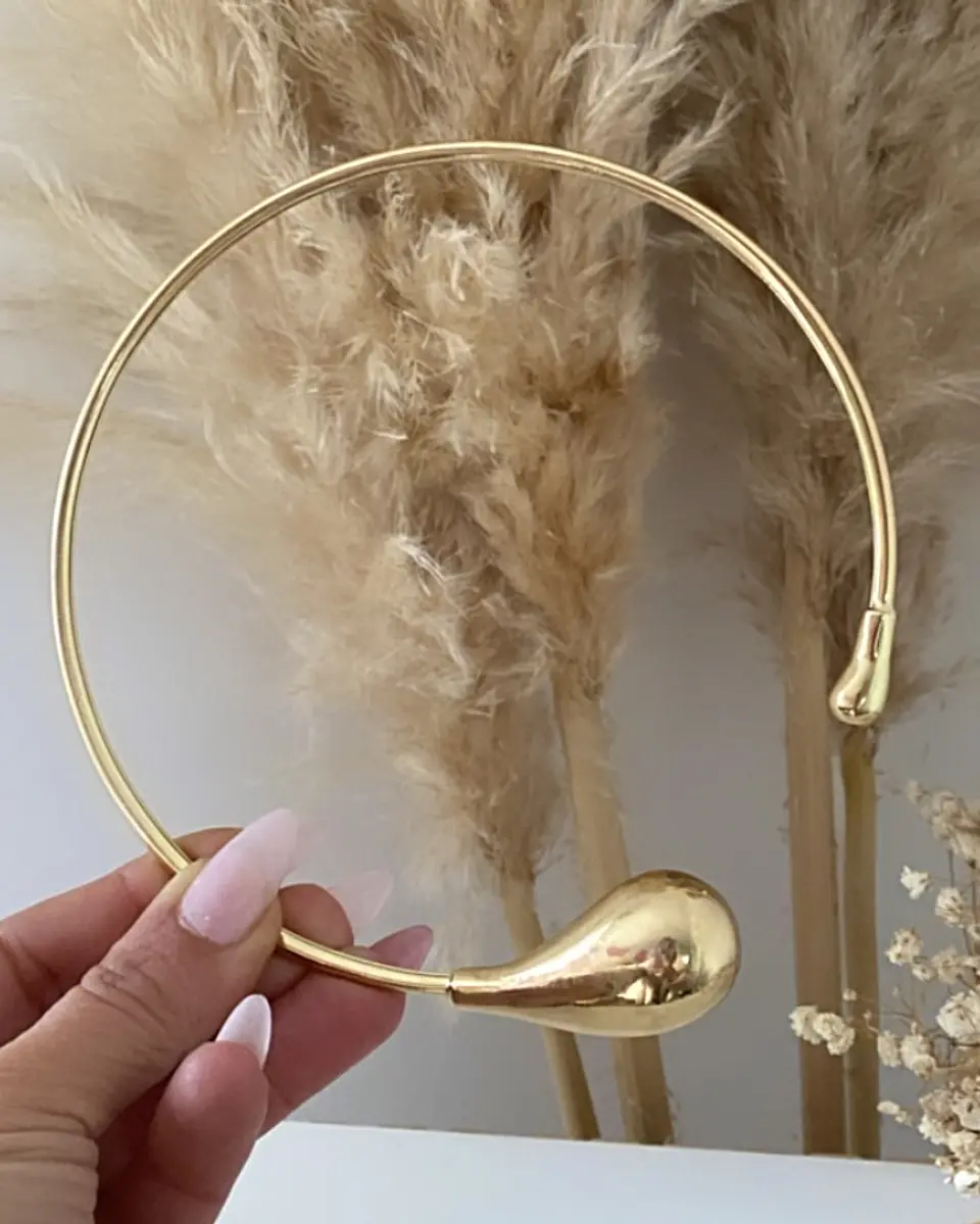 Collar Tiara Gota Gold  3