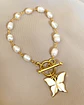 Pulsera Perlas Mariposa Blanca Gold - Miniatura 4