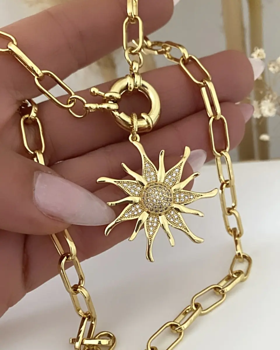 Collar Sol Circones Gold  2