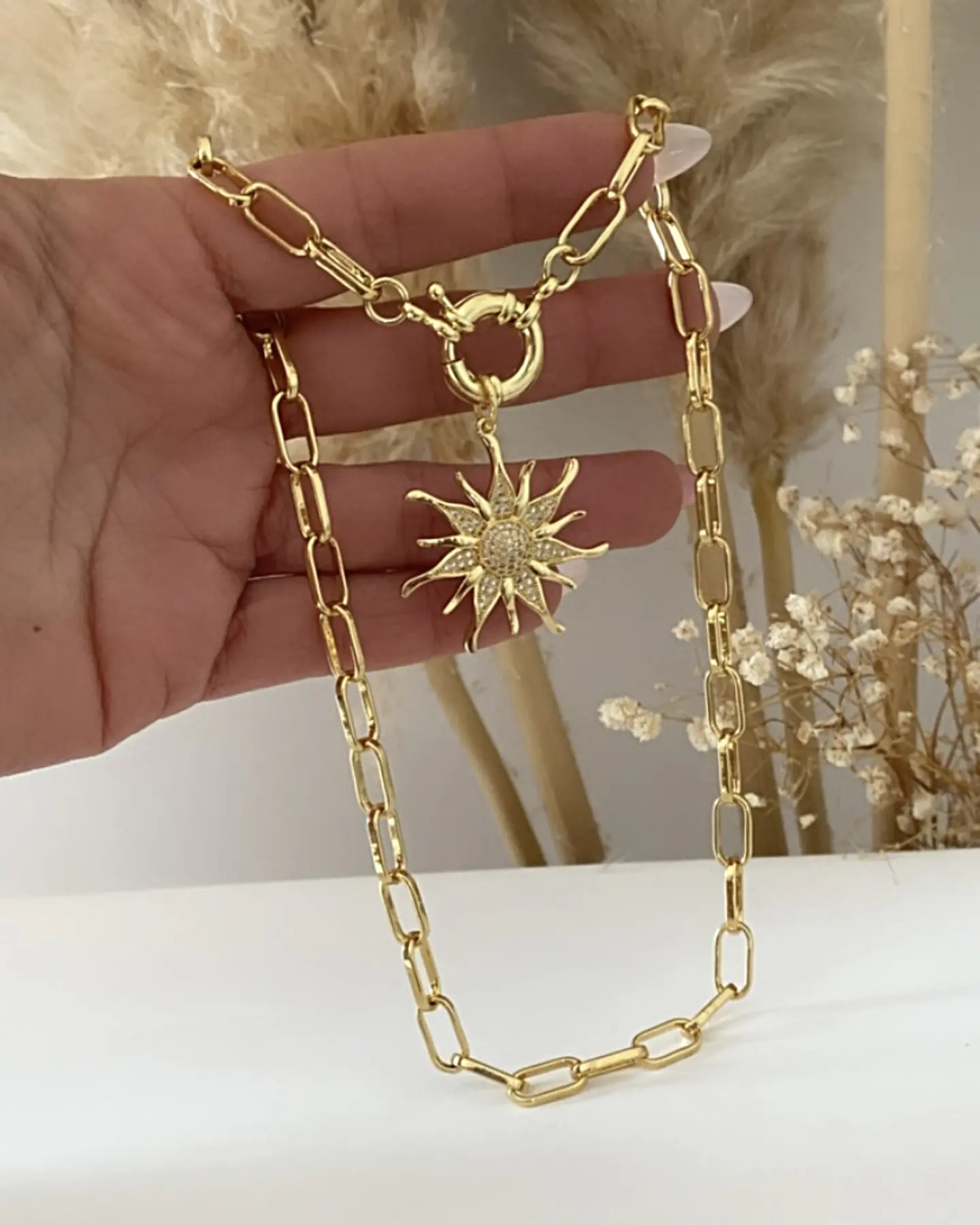 Collar Sol Circones Gold  3