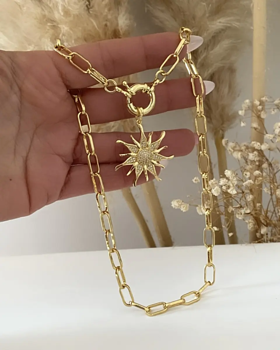 Collar Sol Circones Gold  3