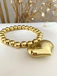 Pulsera Maxi Balines Corazón Inflado Gold - Miniatura 3