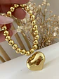 Pulsera Maxi Balines Corazón Inflado Gold - Miniatura 2