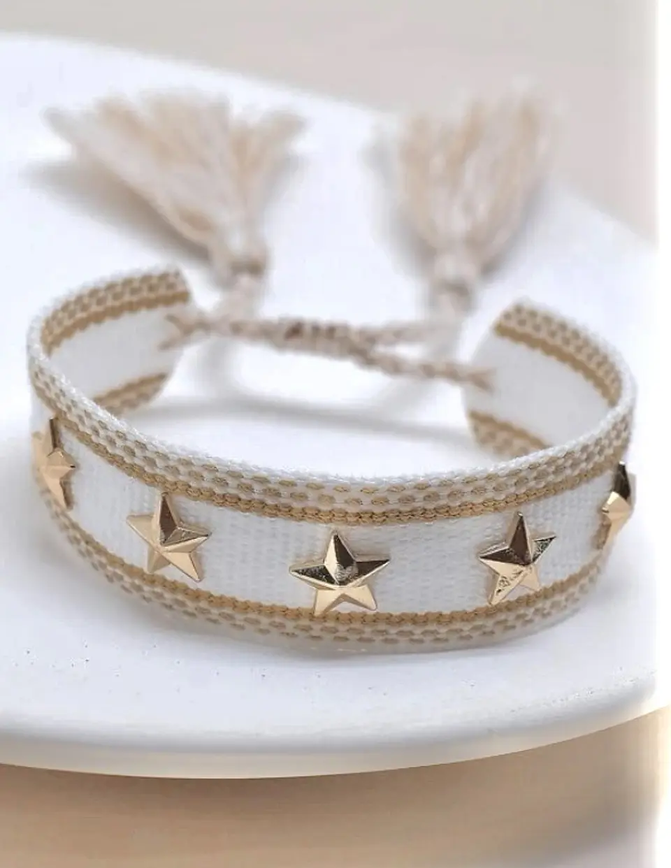 Pulsera Tejida Estrellas  2