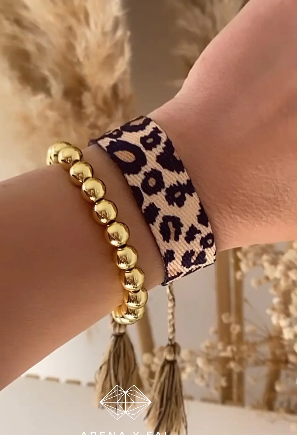 Pulsera Tejida Leopardo  1