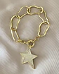 Maxi Pulsera Estrella Irregular Circones Gold - Miniatura 1