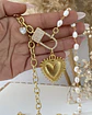 Collar XL corazón Sagrado y Perlas de rio - Miniatura 3