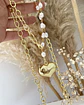 Collar XL Corazon Englobado Perlas rio   - Miniatura 1