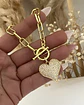 Pulsera Corazón Circones broche palanca gold  - Miniatura 2