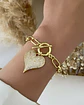 Pulsera Corazón Circones broche palanca gold  - Miniatura 1