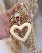 Collar XL Maxi Corazón Silueta Broche Candado Circones   - Miniatura 2