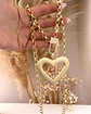 Collar XL Maxi Corazón Silueta Broche Candado Circones   - Miniatura 4