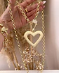 Collar XL Maxi Corazón Silueta Broche Candado Circones   - Miniatura 5