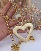 Collar XL Maxi Corazón Silueta Broche Candado Circones   - Miniatura 6