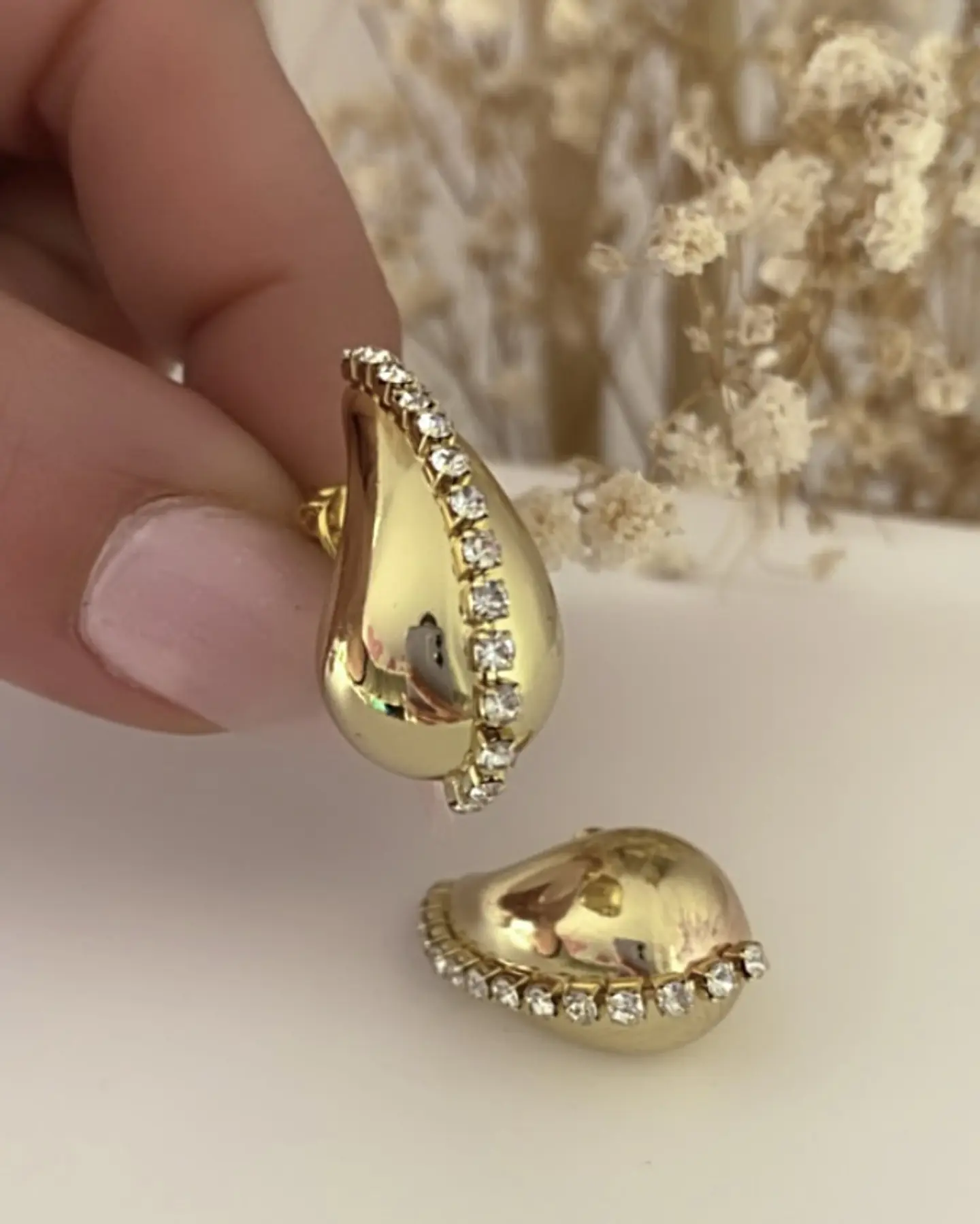 Aros Drops Gota Circones Gold 1