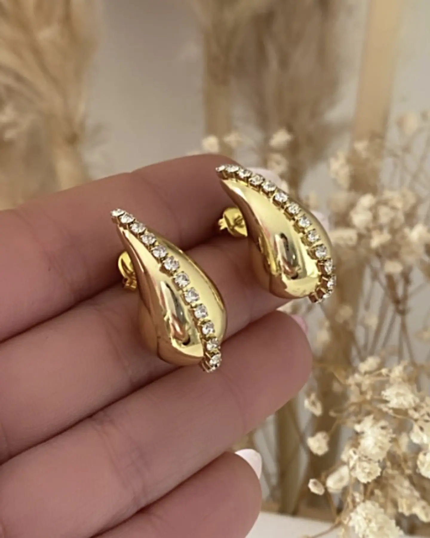 Aros Drops Gota Circones Gold 3