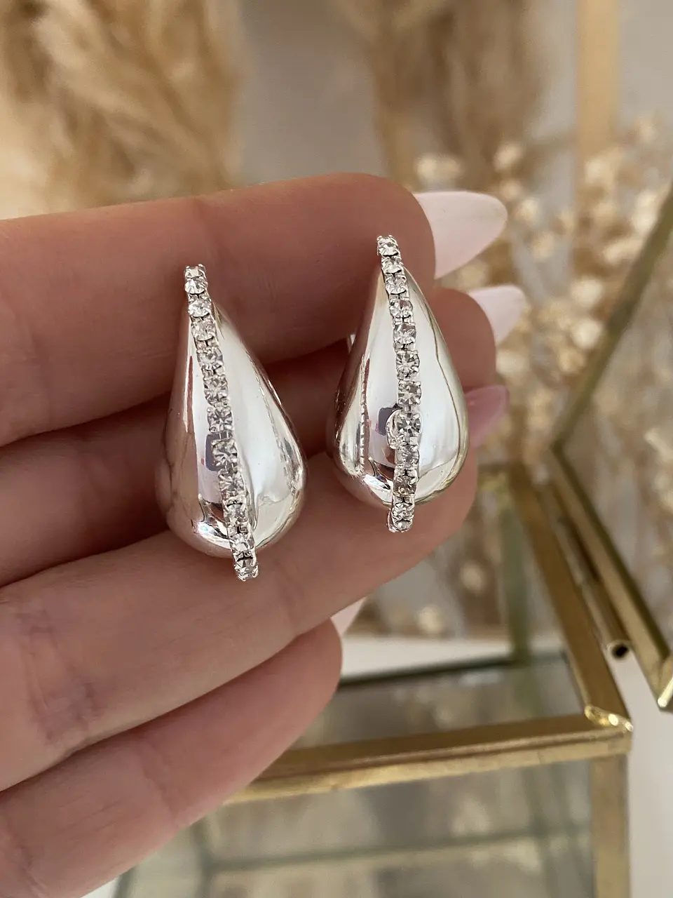 Aros Drops Gota Circones Silver 2
