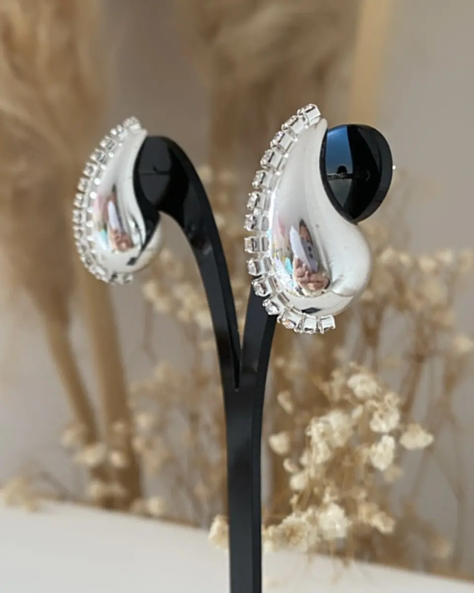 Aros Drops Gota Circones Silver 4
