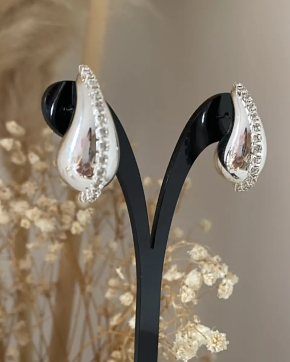 Aros Drops Gota Circones Silver 5