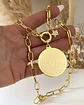 Collar Medallón Padre Nuestro Punto luz Gold - Miniatura 1