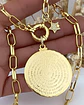 Collar Medallón Padre Nuestro Punto luz Gold - Miniatura 2