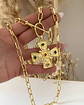 Collar XL Maxi Cruz Cristales Perlas Gold - Miniatura 2