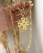 Collar XL Maxi Cruz Cristales Perlas Gold - Miniatura 3