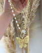 Collar XL Maxi Mariposa Calada Perlas Gold - Miniatura 4
