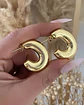 Aros Argolla Tubo Alargados Gold - Miniatura 1
