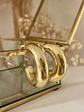 Aros Argolla Tubo Alargados Gold - Miniatura 2