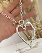 Collar XL Maxi Corazon Martillado Silver - Miniatura 4