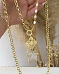 Collar XL Estrella Cuarzo Perlas maxi eslabones rolo gold - Miniatura 2
