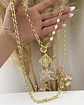 Collar XL Estrella Cuarzo Perlas maxi eslabones rolo gold - Miniatura 3
