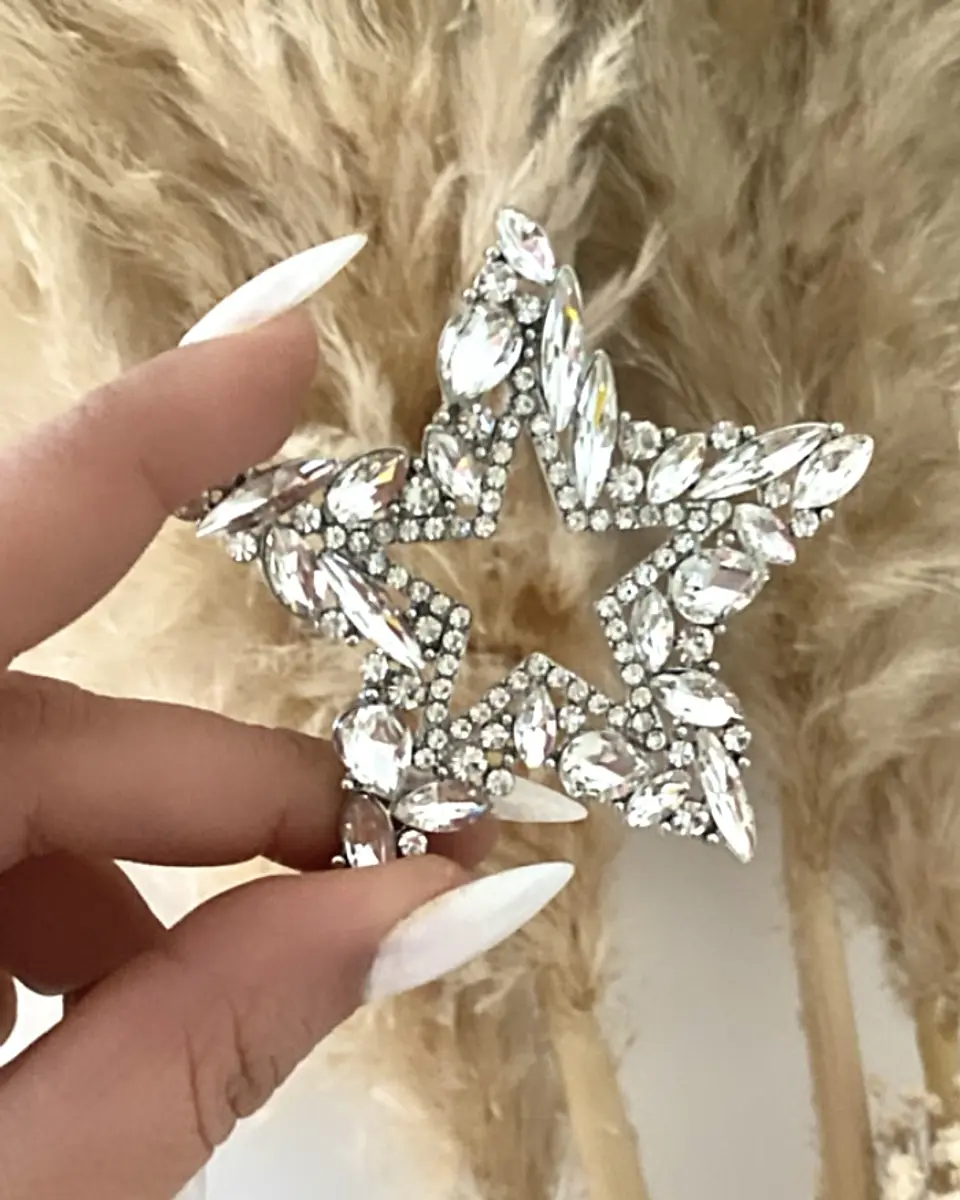 Maxi Aros Estrella Strass Silver 2