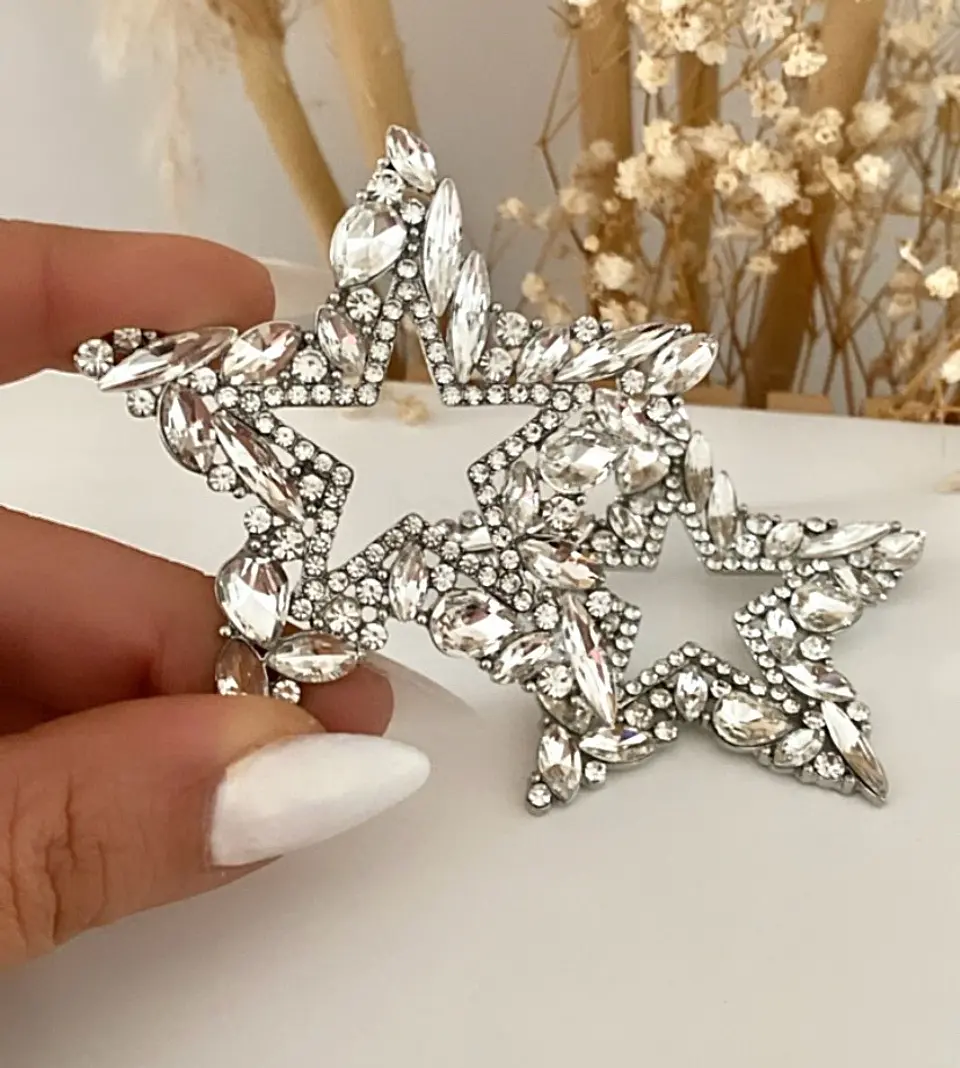Maxi Aros Estrella Strass Silver 3