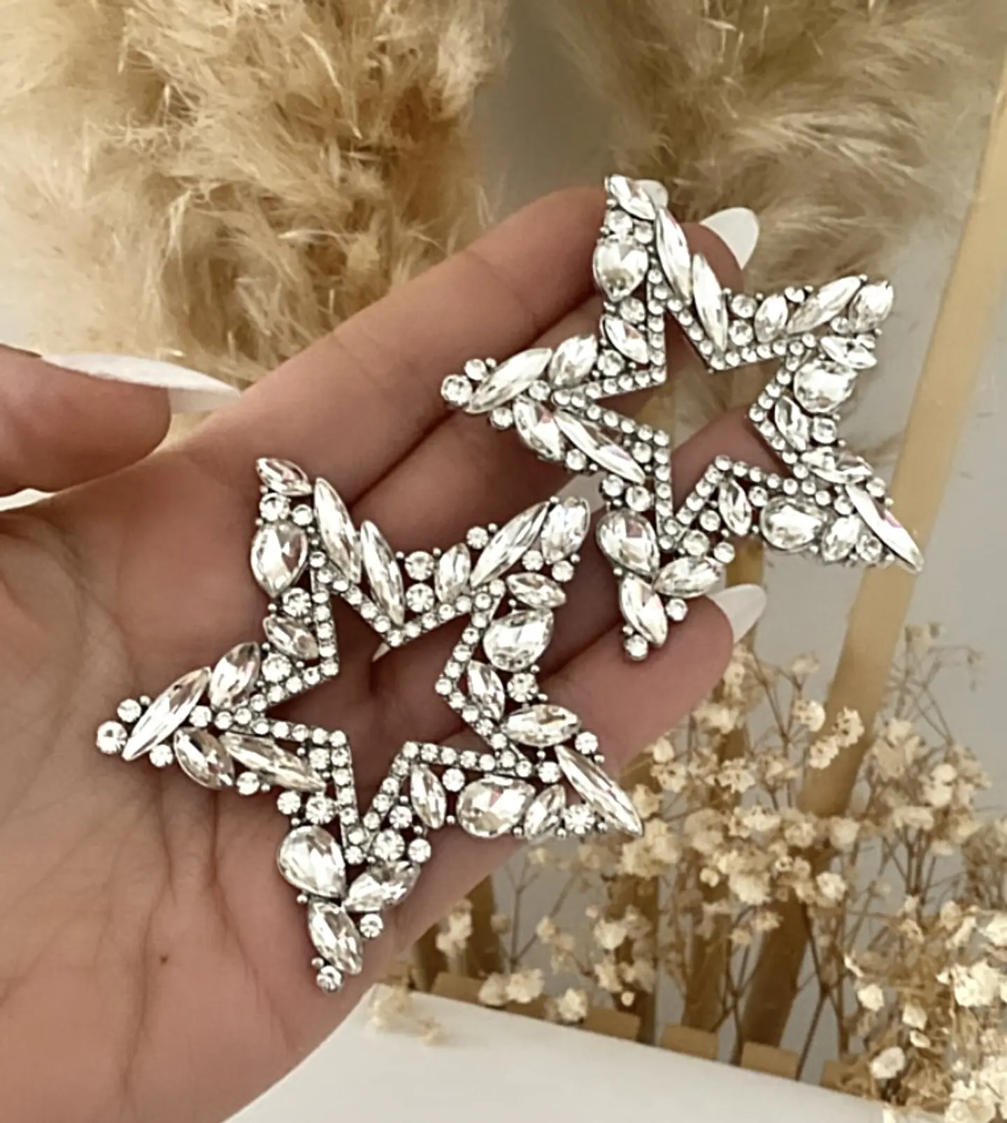 Maxi Aros Estrella Strass Silver 1