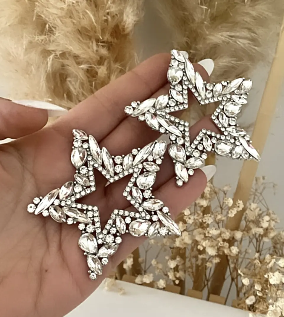 Maxi Aros Estrella Strass Silver 1