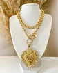 Collar XL Maxi Corazón Barroco Broche Candado Circones   - Miniatura 2