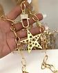 Collar XL Maxi Estrella Calada broche Candado Gold   - Miniatura 1